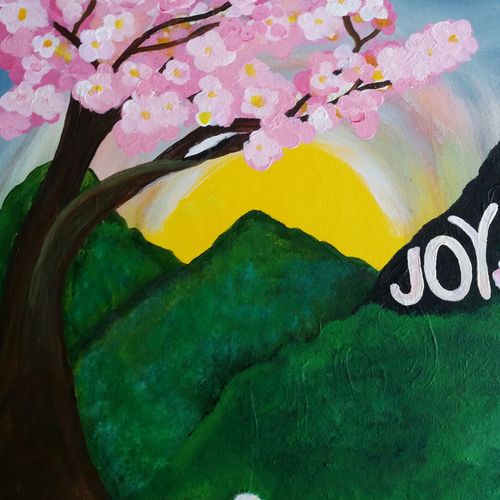 Joy - Custom Art - Acrylic on Canvas by Roxanne Ma