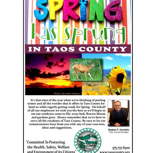 Taos County newspaper ad.