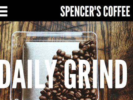 Spencer's Coffee App- built in Adobe Dreamweaver (