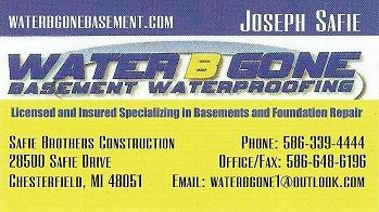 WaterBGone Basement Waterproofing & Safie Broth...