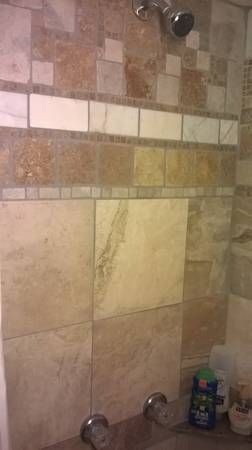 Tile I done in a shower for a home owner
