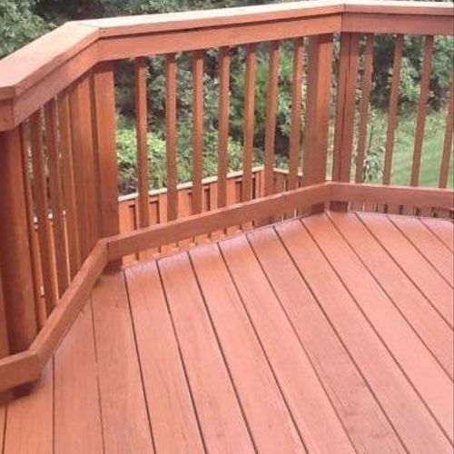 Deck washed & stained