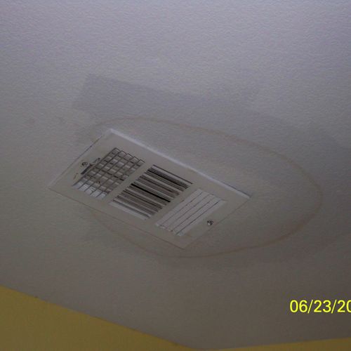 Ceiling water damage is unsightly.