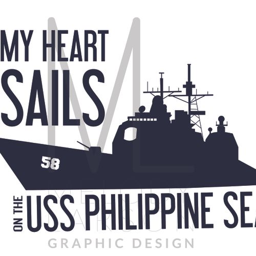 T-shirt design for USS Philippine Sea wives