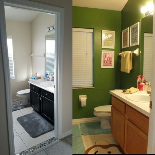 bathroom remodeling before and after. Refinished c