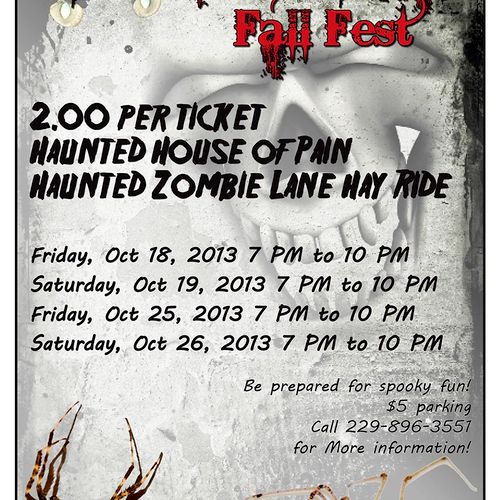 Fall Fest Flyer fora State Park in Ga.