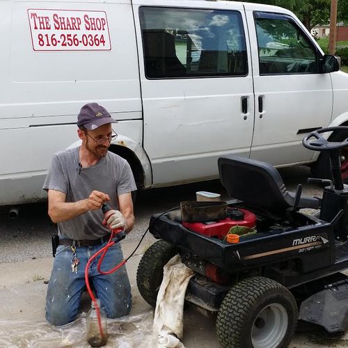 Tuning up a riding mower