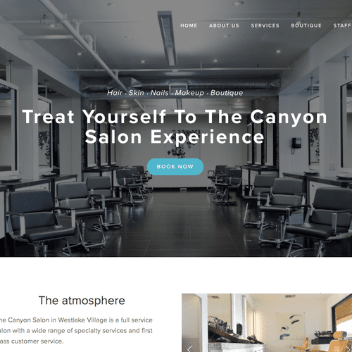 Canyon Salon website design, development, logo des