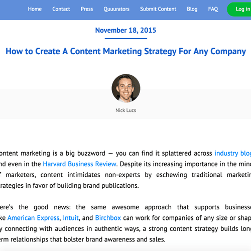 Guest post sharing my knowledge of content marketi