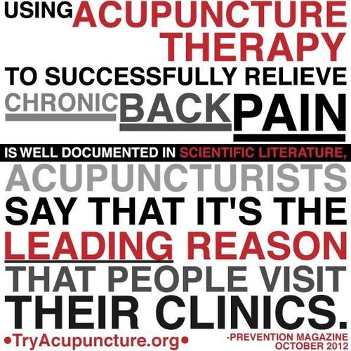 Use Acupuncture to treat back pain naturally!