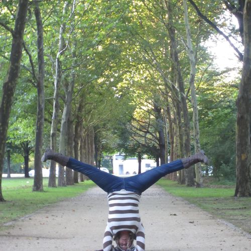 Headstand in a park in Berlin Germany?? Why not??