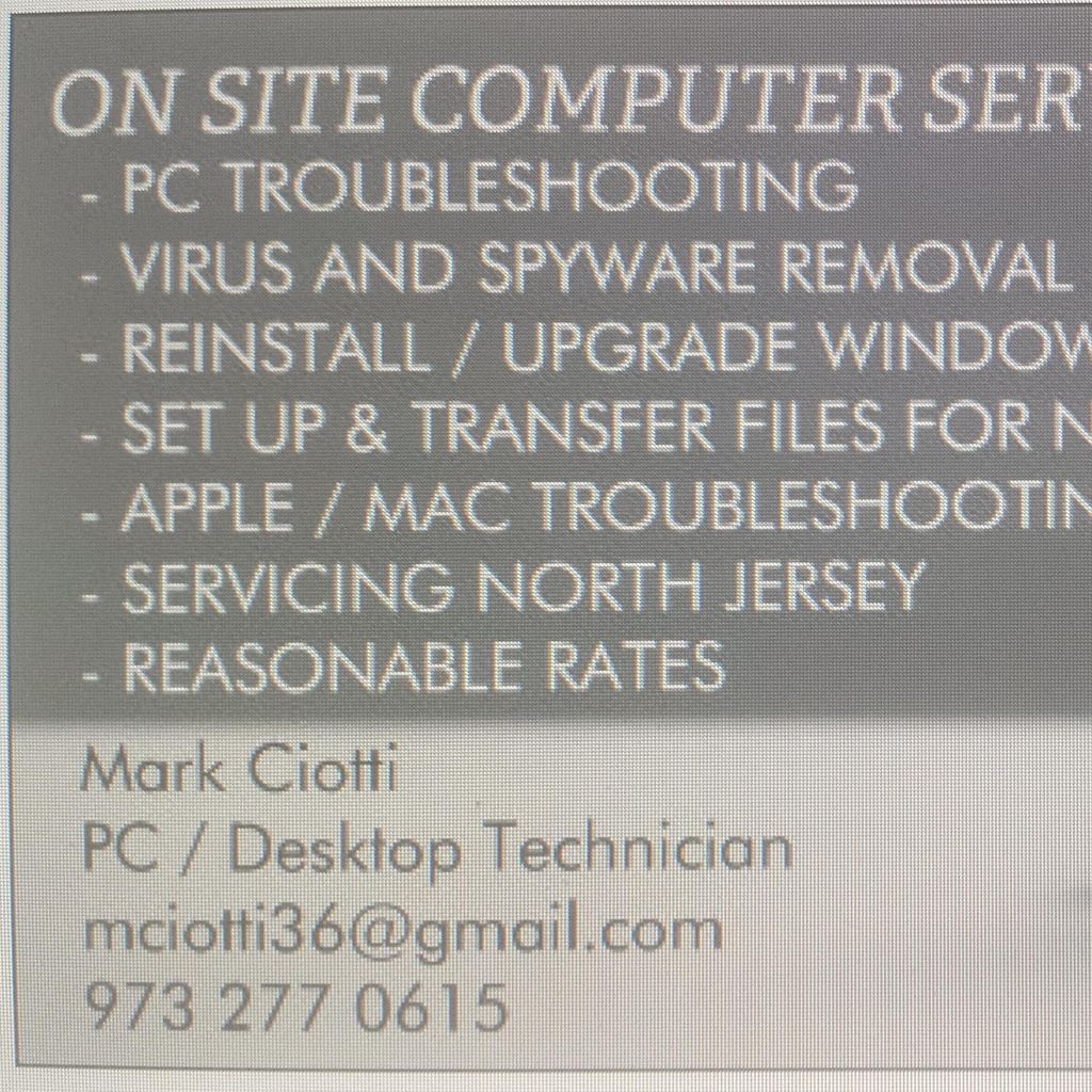 On Site Computer Service/Repair