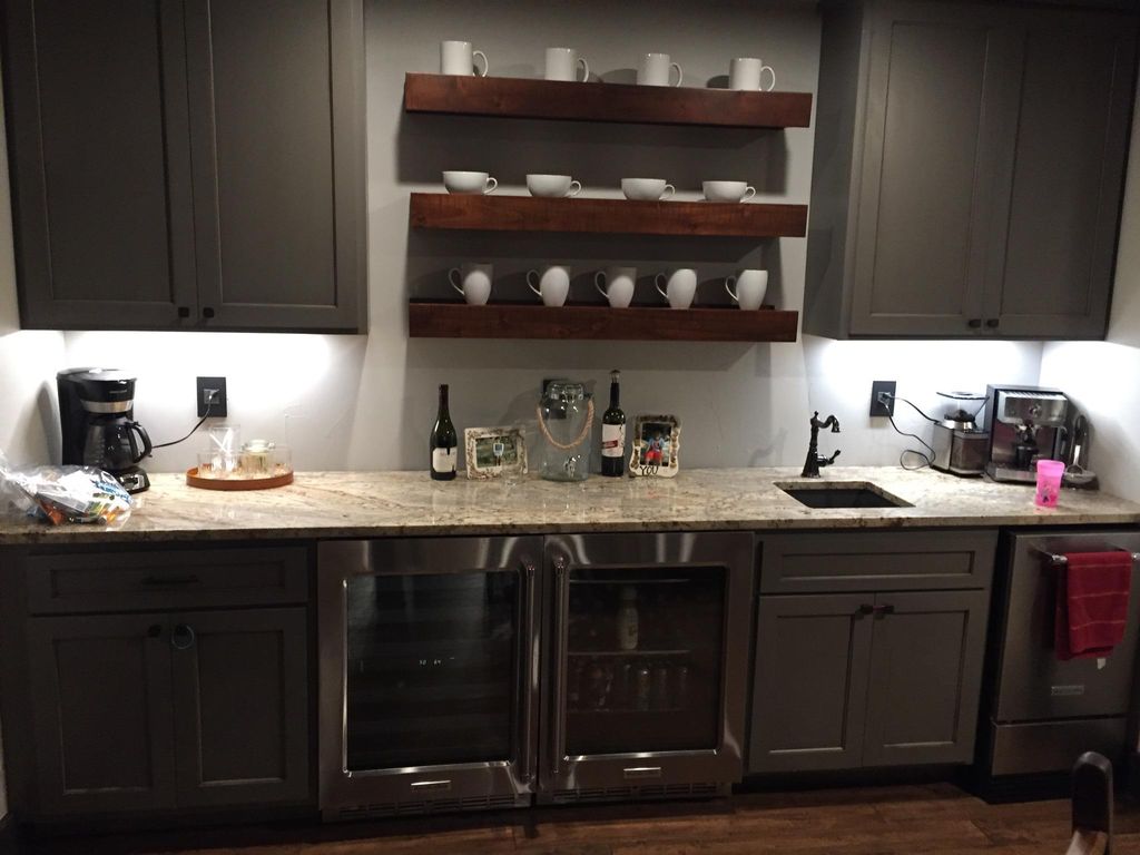 added a coffee bar to a 1960's complete remodel we