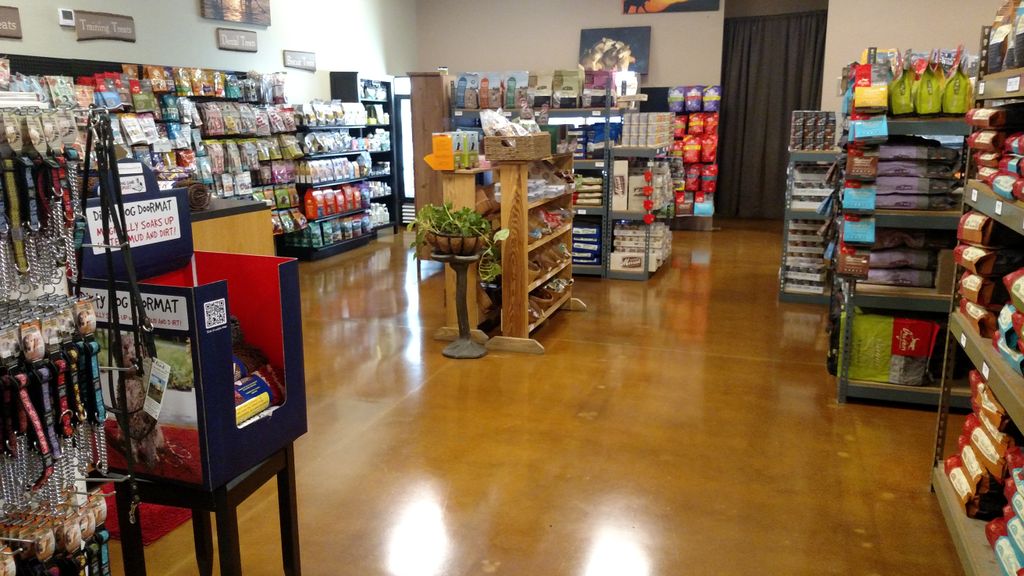 3 coats of wax on a stained cement floor.