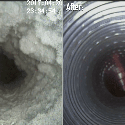 Dryer Vent Before and After