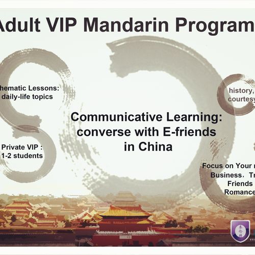Our VIP adult Mandarin lesson will make your study