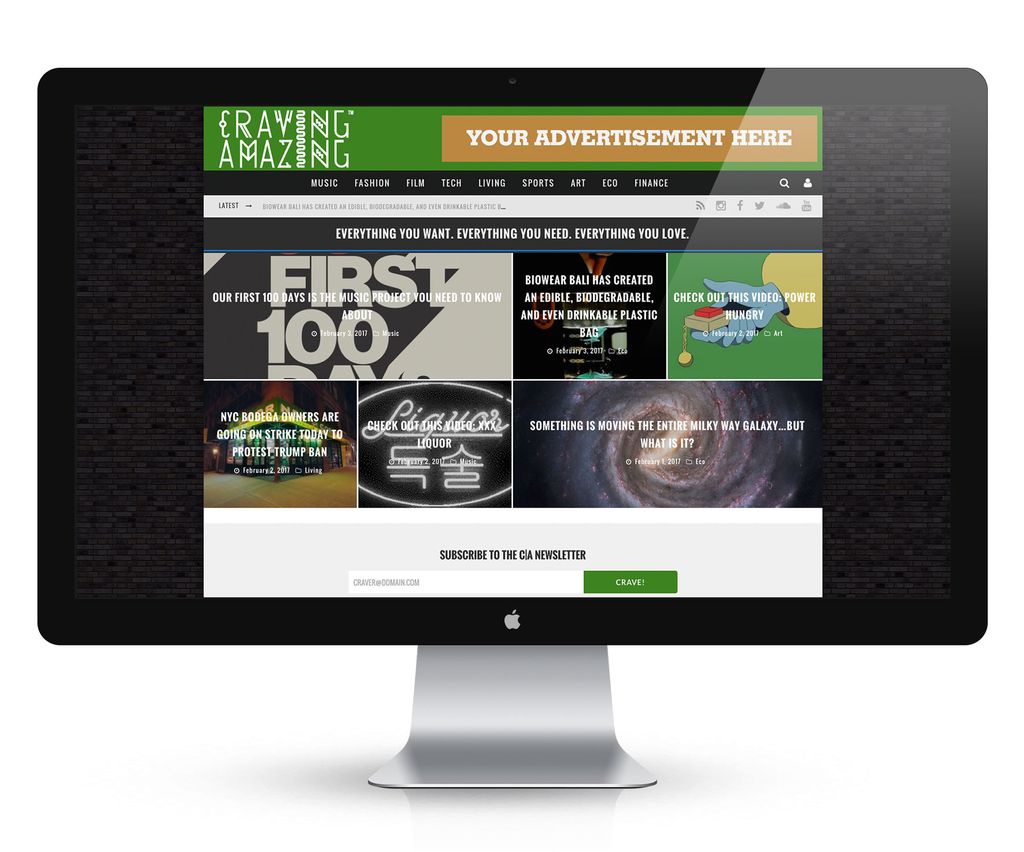 Website Design for Craving Amazing