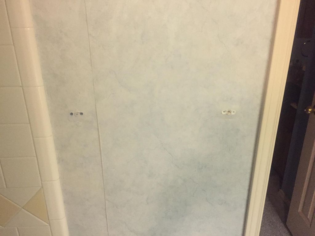 Before- Drywall on right no longer able to support