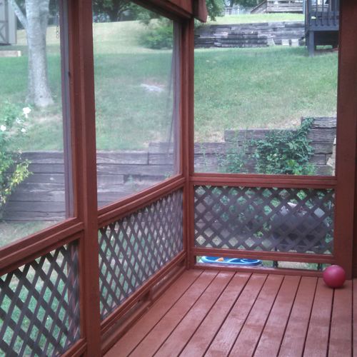 Photo of painted and cleaned up deck