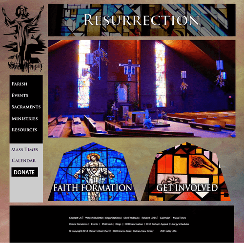 Website design for Resurrection Catholic Church