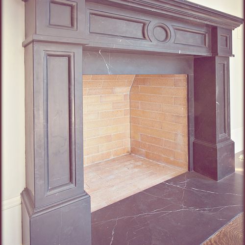 Soapstone fireplace