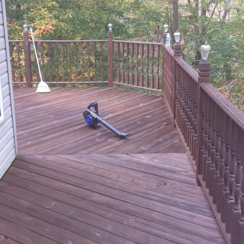 Stained deck