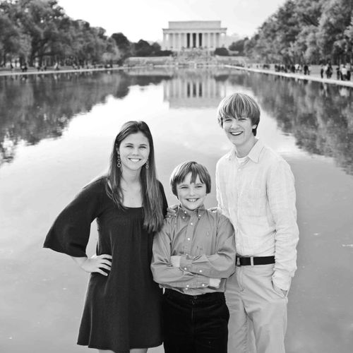 Family Portrait at the Reflecting Pool