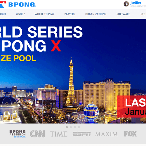 World Series of Beer Pong site and tournament mana