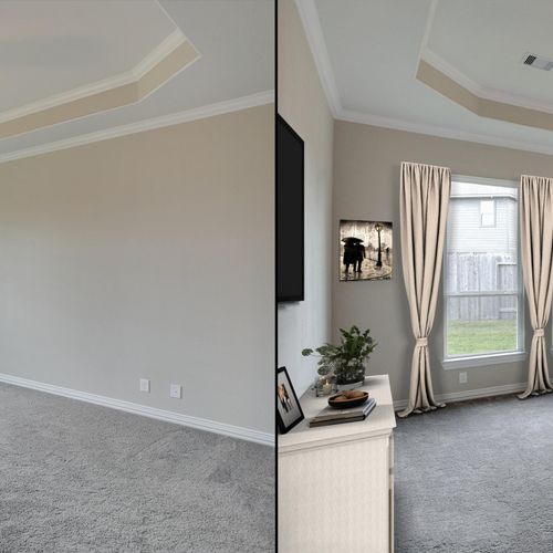 Before and after of Virtual Staging