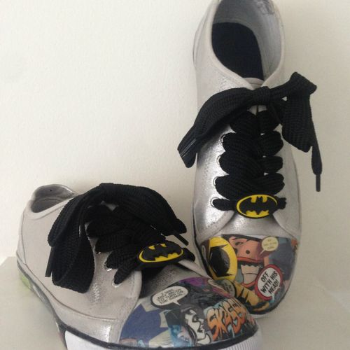 Custom Collaged Batman Shoes