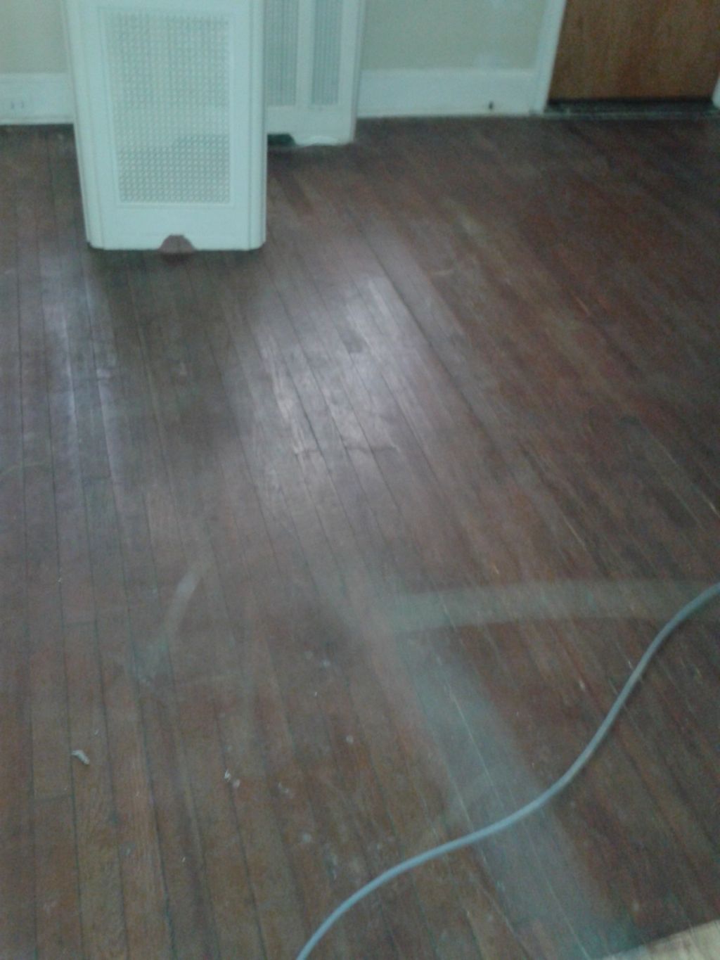 Hardwood refinish, before