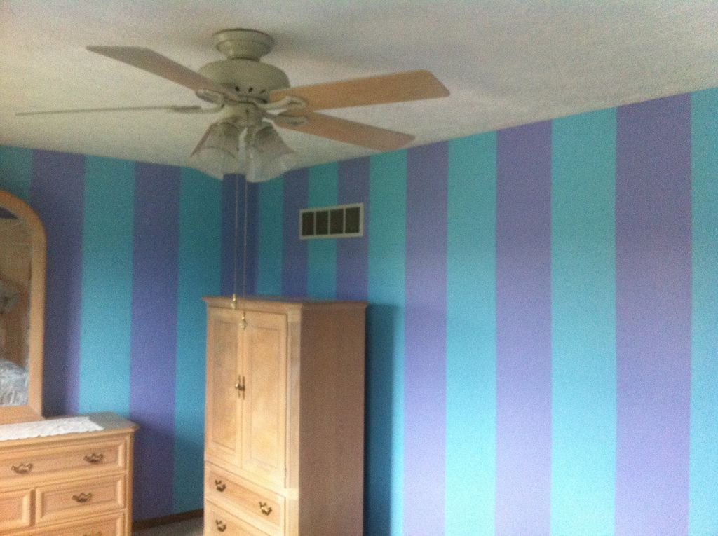Stripes for a little girls bedroom