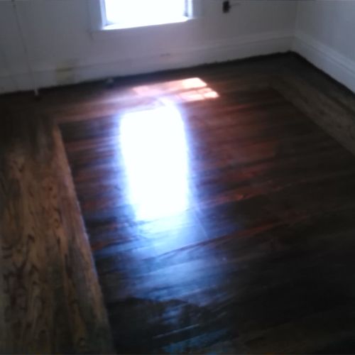This is a 110 year old floor I refinished.