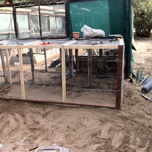 added extention on chicken coop