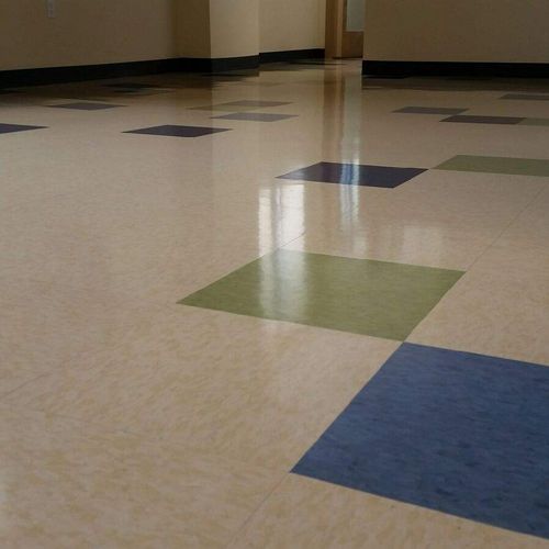 VCT Floor Cleaning and Waxing