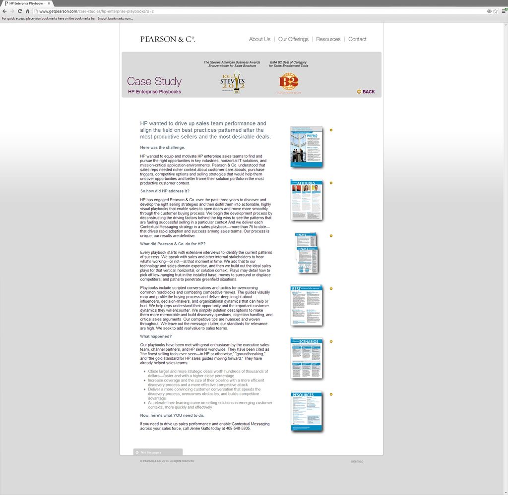 pearson & co. award-winning case study page
