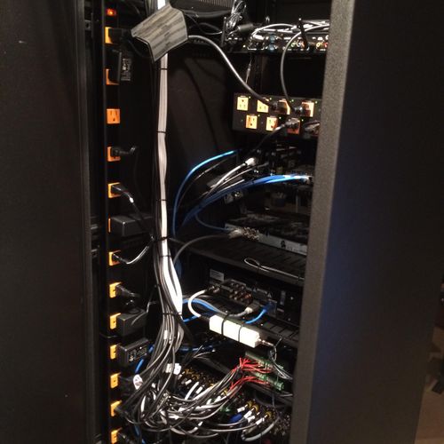 Clean up AV wiring by using a dedicated rack