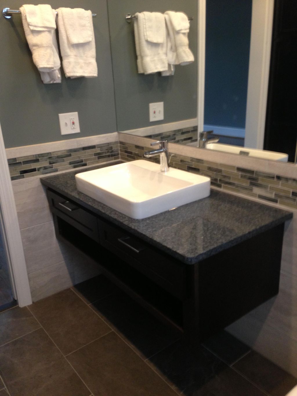 New bathroom. custom vanity I made.