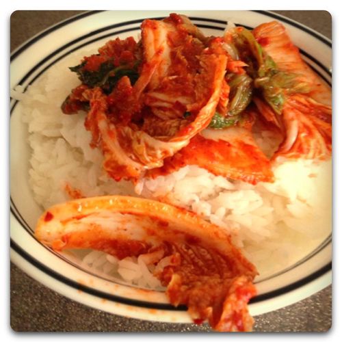 Kimchee
- seasoned spicy cabbage