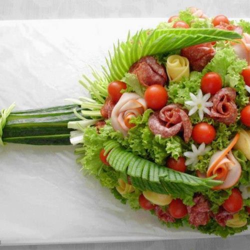 completely edible flower bouquet