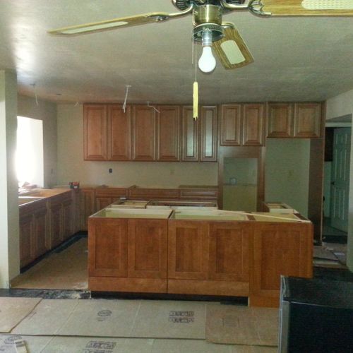 Finished cabinets, waiting on granite counter tops