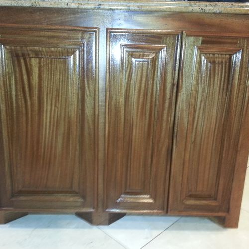mahogany cabinets