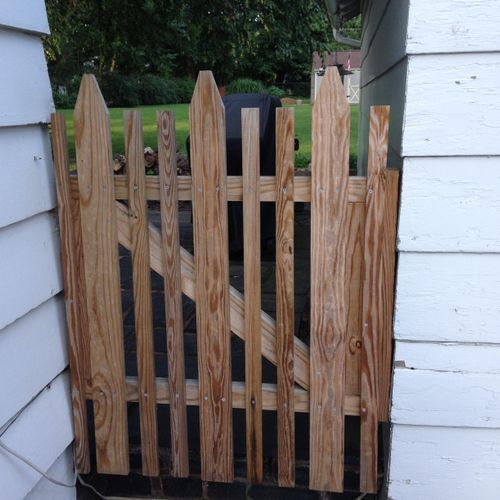 Built gate to match fence