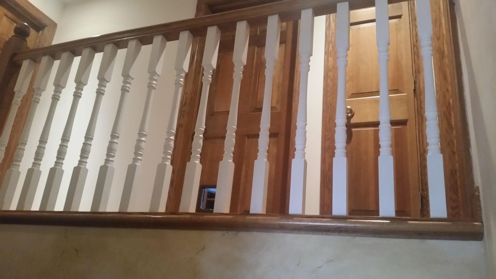 Stair case spindles painted