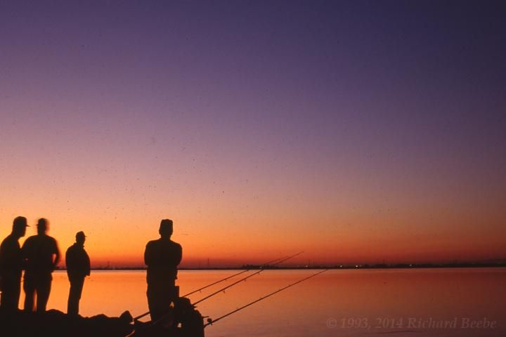 October 1993. 
Fishing on a Tequila Sunrise.