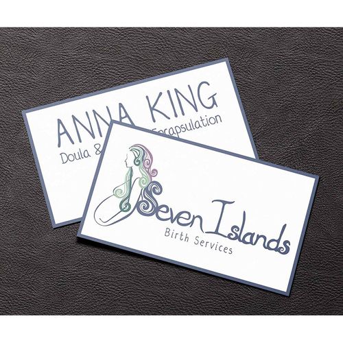 Logo and business cards for Seven Islands Birth Se