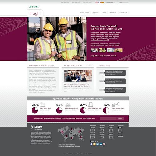 BST, a Dekra company website redesign.