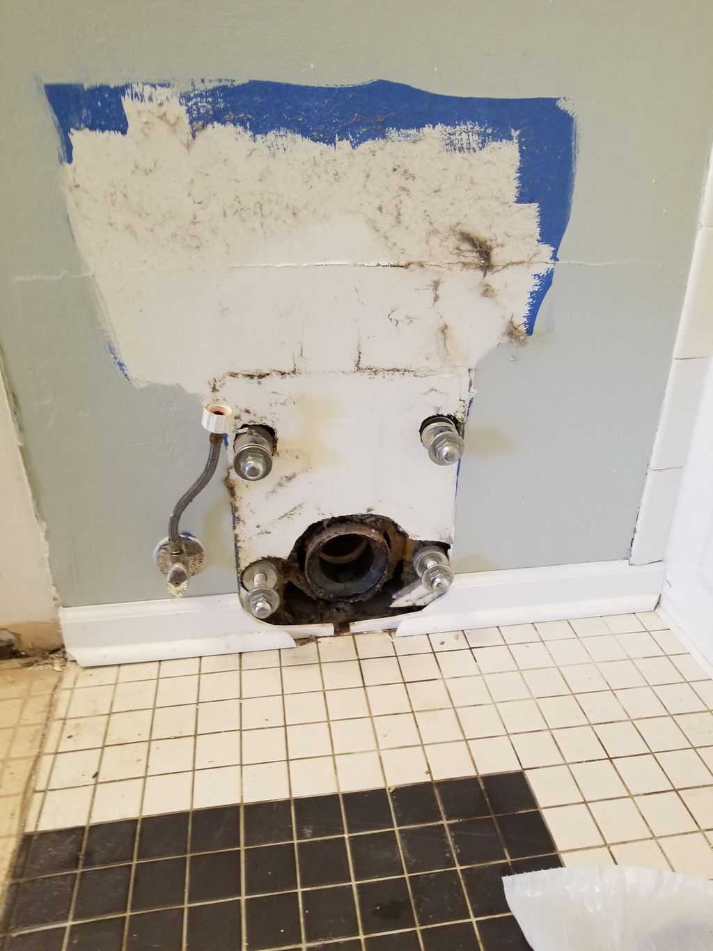 before I moved toilet to floor