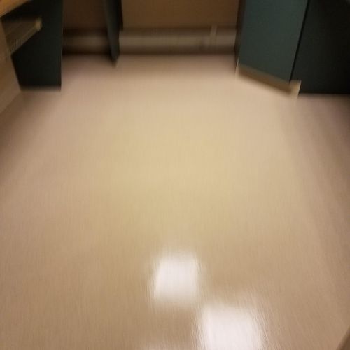 Risilient floor just finished