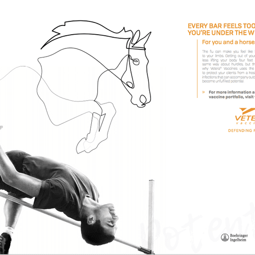 Print campaign for horse vaccines